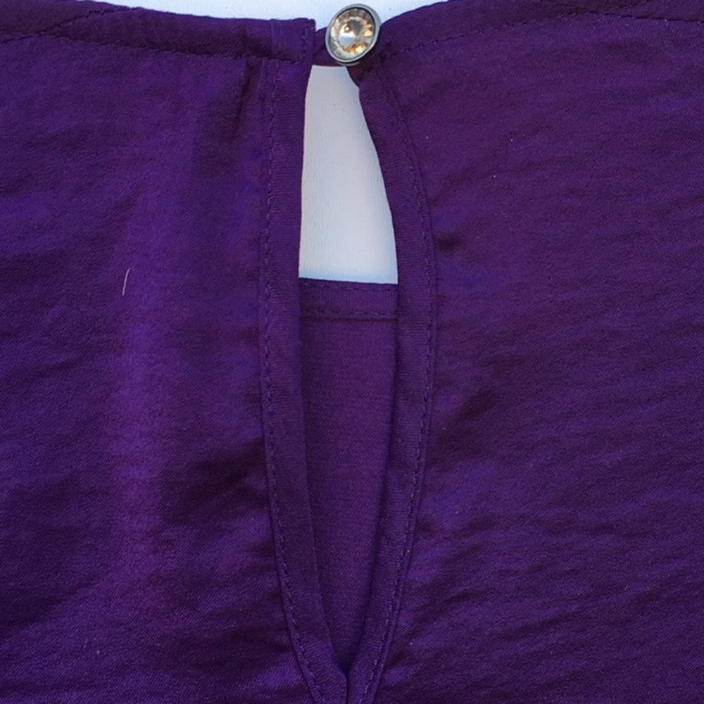 JUICY COUTURE RUFFLED DOLMAN BLOUSE DEEP PURPLE - Picture 7 of 9